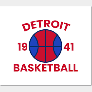 basketball detroit Posters and Art